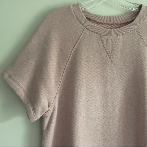 Madewell MWL Airyterry Sweatshirt Tee Dress Pink Small S - Picture 4 of 7